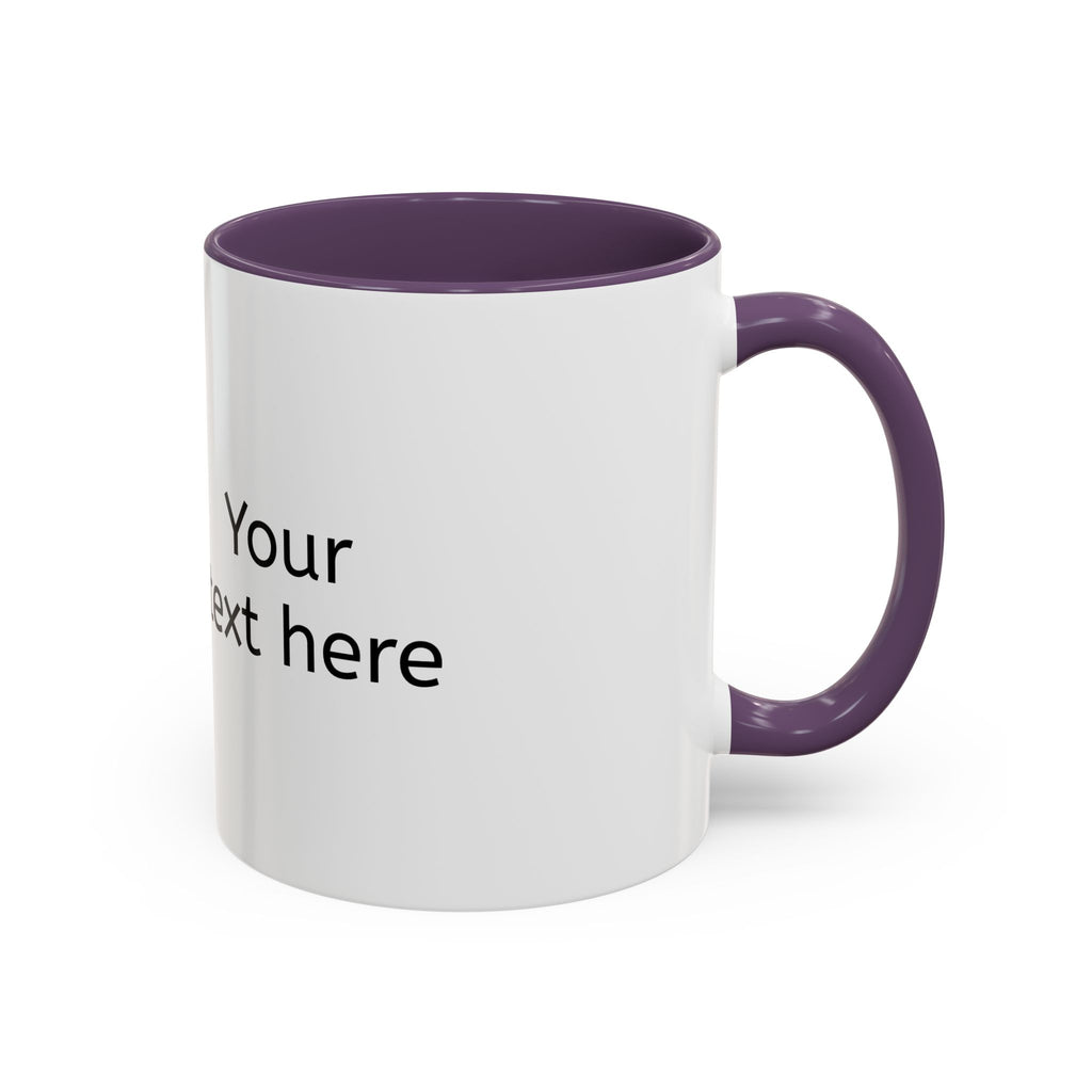 Personalized Accent Coffee Mug - Custom Text & Image, 11oz/15oz