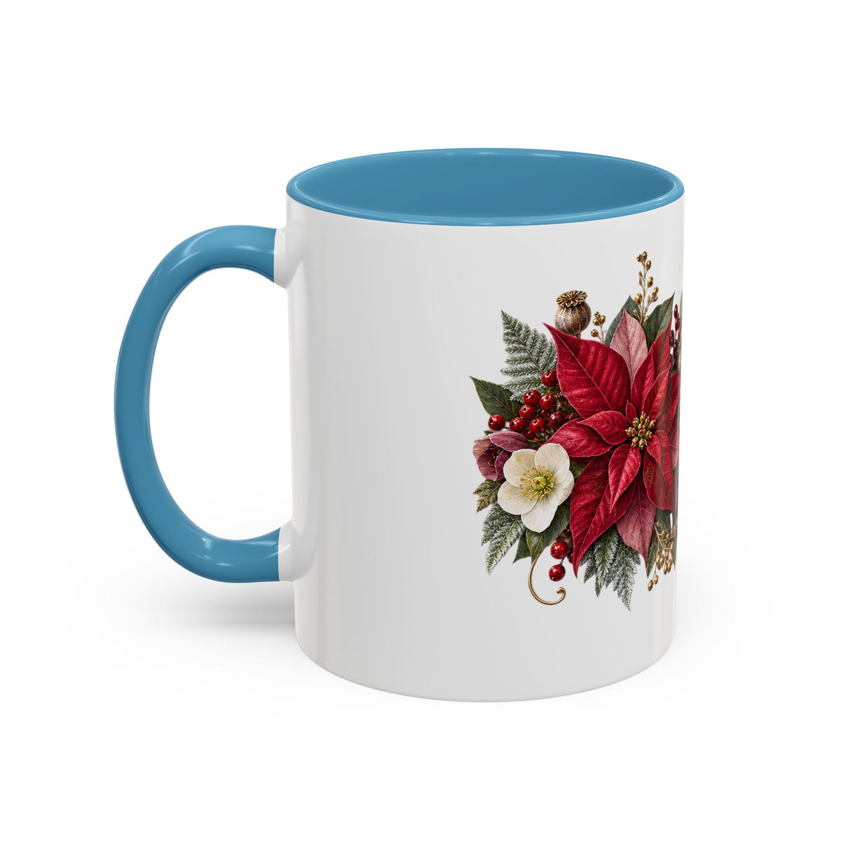 Blooming With Christmas Joy Floral Holiday Coffee Mug
