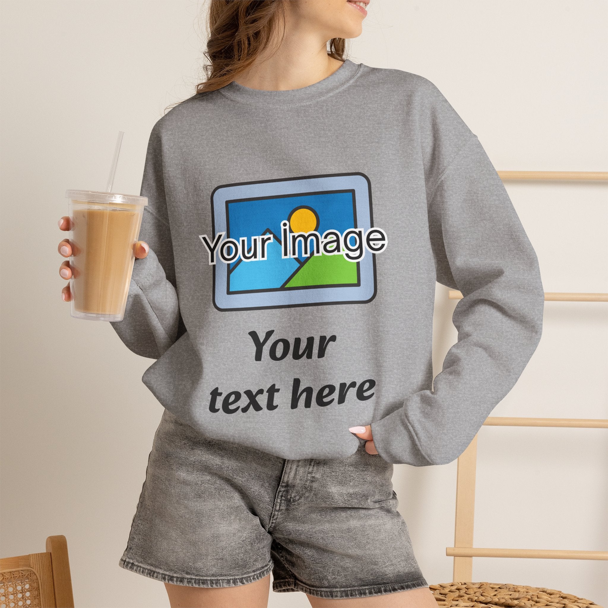 Personalized Image & Text Sweatshirt