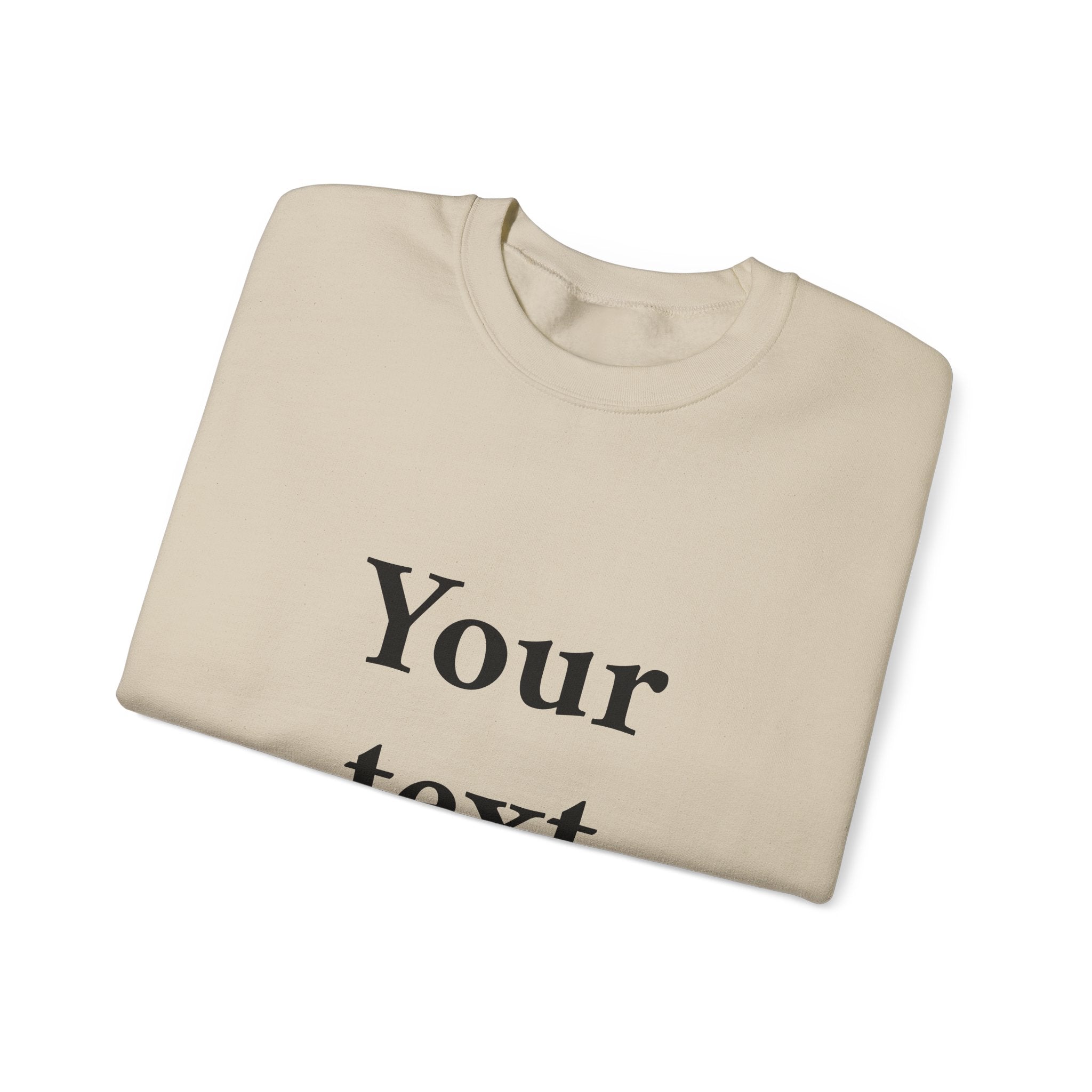 Custom Text Crewneck Sweatshirt — Personalized Minimalist Sweatshirt
