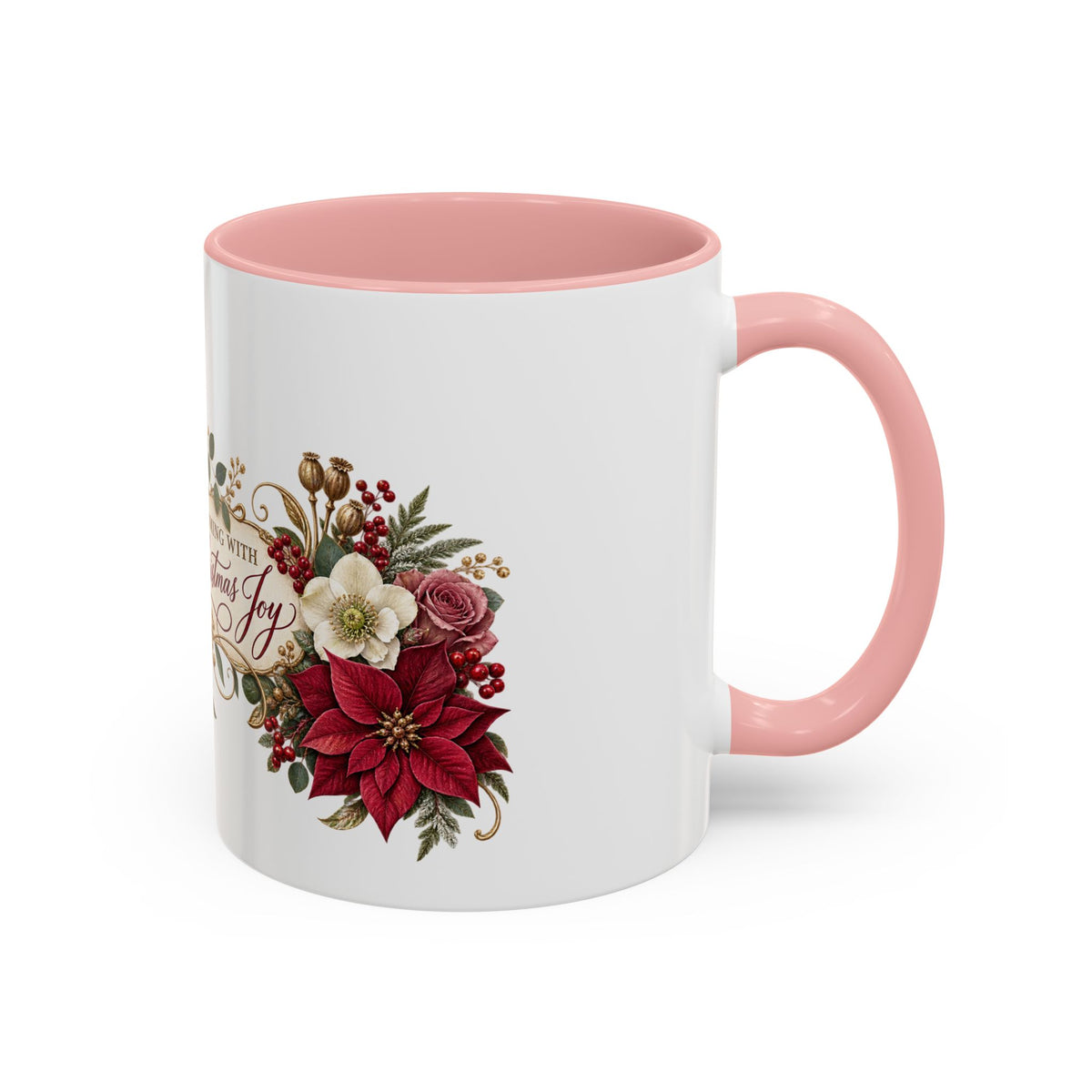 Blooming With Christmas Joy Floral Christmas Mug