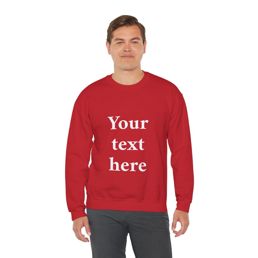 Custom Text Crewneck Sweatshirt — Personalized Minimalist Sweatshirt