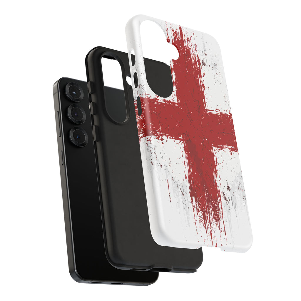 Phone Case - Distressed England St. George's Cross Patriotic Tough Case