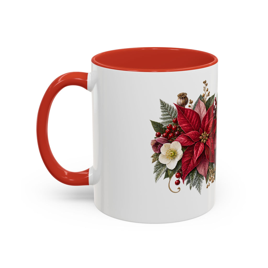 Blooming With Christmas Joy Floral Holiday Coffee Mug