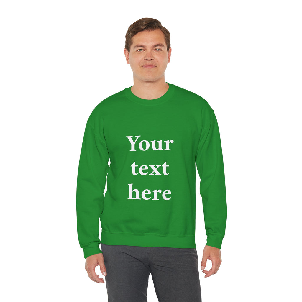 Custom Text Crewneck Sweatshirt — Personalized Minimalist Sweatshirt