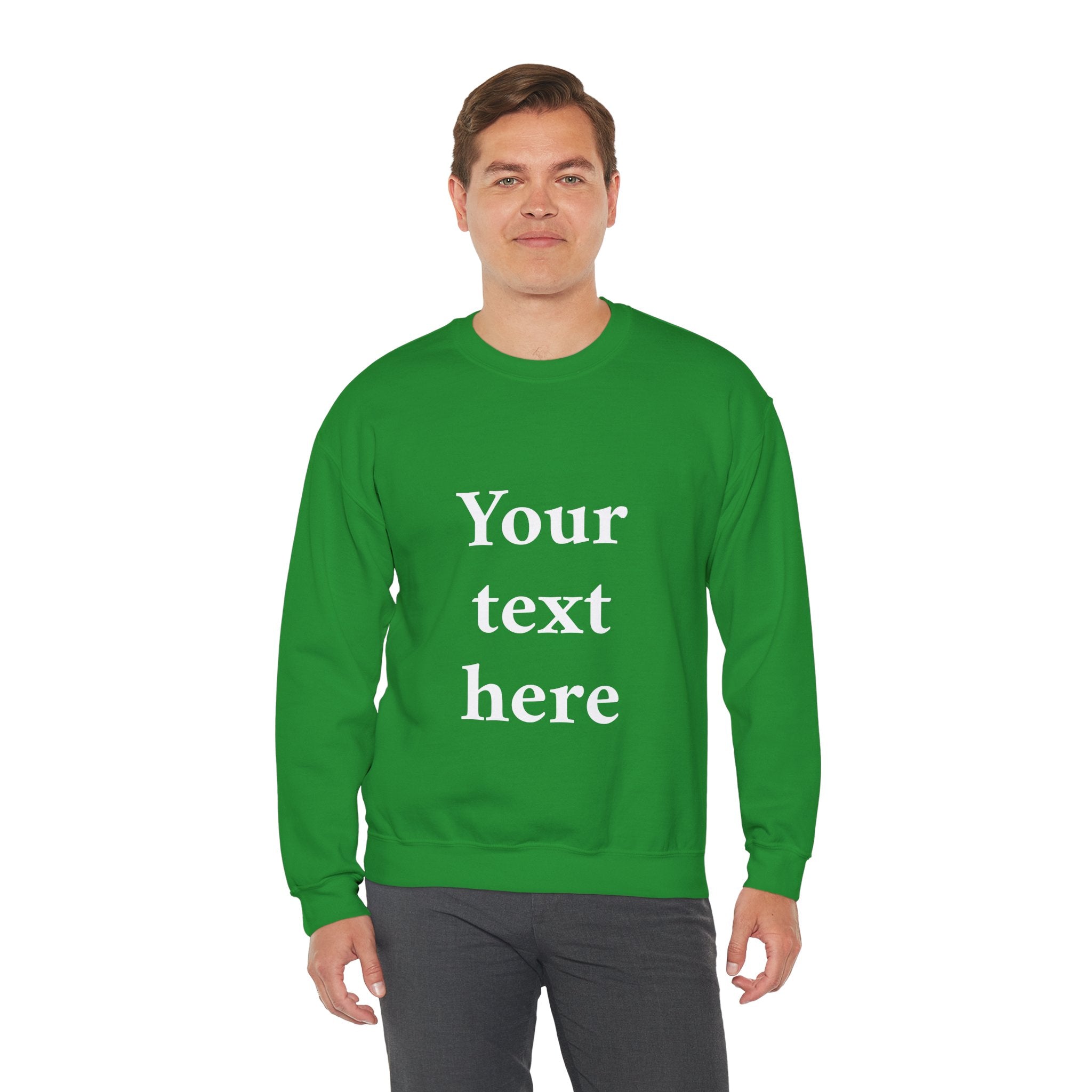 Custom Text Crewneck Sweatshirt — Personalized Minimalist Sweatshirt