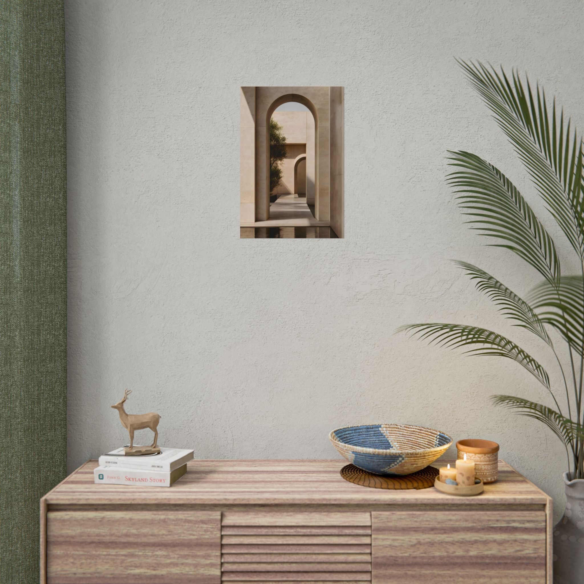 Minimalist Architectural Poster — Neutral Archway Wall Art (Rolled Poster)