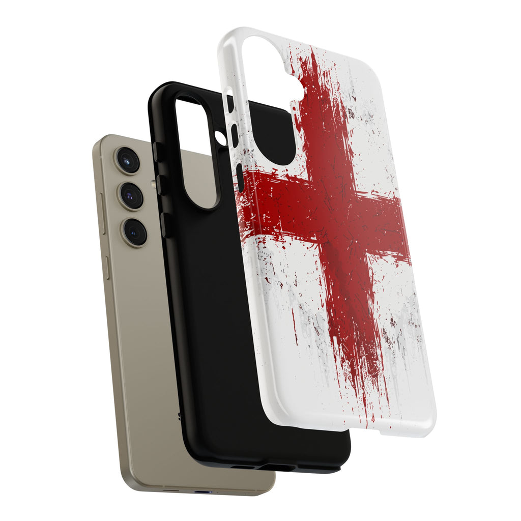 Phone Case - Distressed England St. George's Cross Patriotic Tough Case