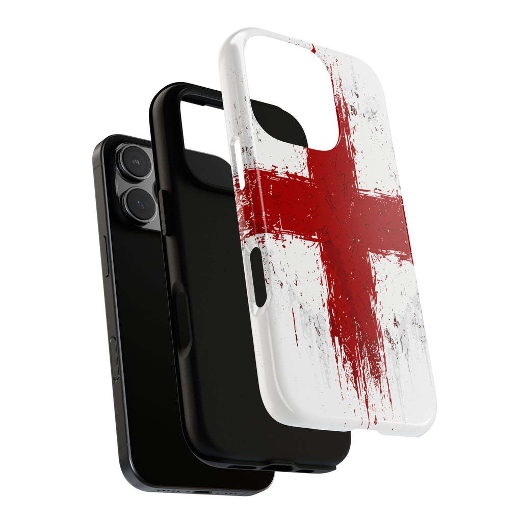 Phone Case - Distressed England St. George's Cross Patriotic Tough Case