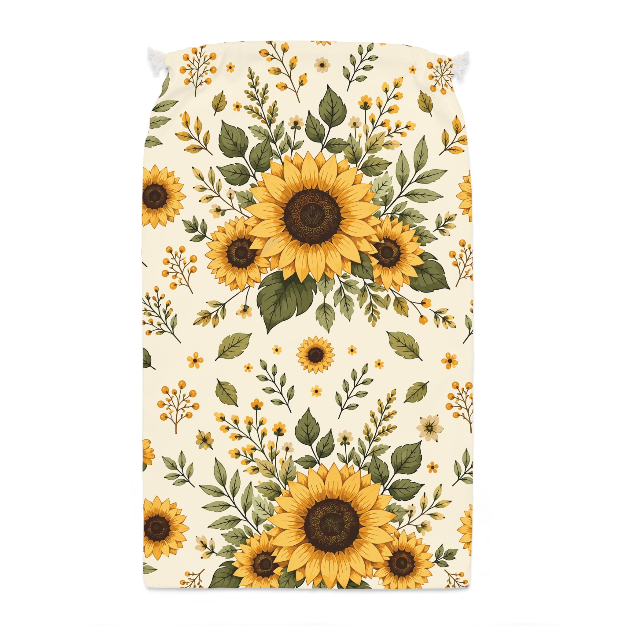 Sunflower Drawstring Gift Sack – Floral Harvest Favor Bag