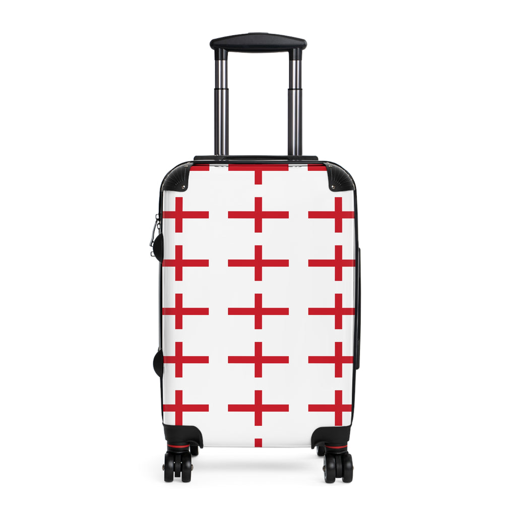 England Flag Pattern Suitcase — Modern Geometric Carry-On Luggage
