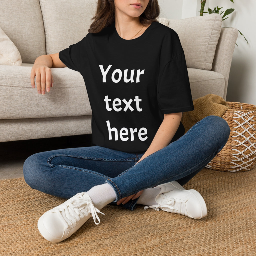 Unisex Custom Text T-Shirt — Personalized “Your Text Here” Tee