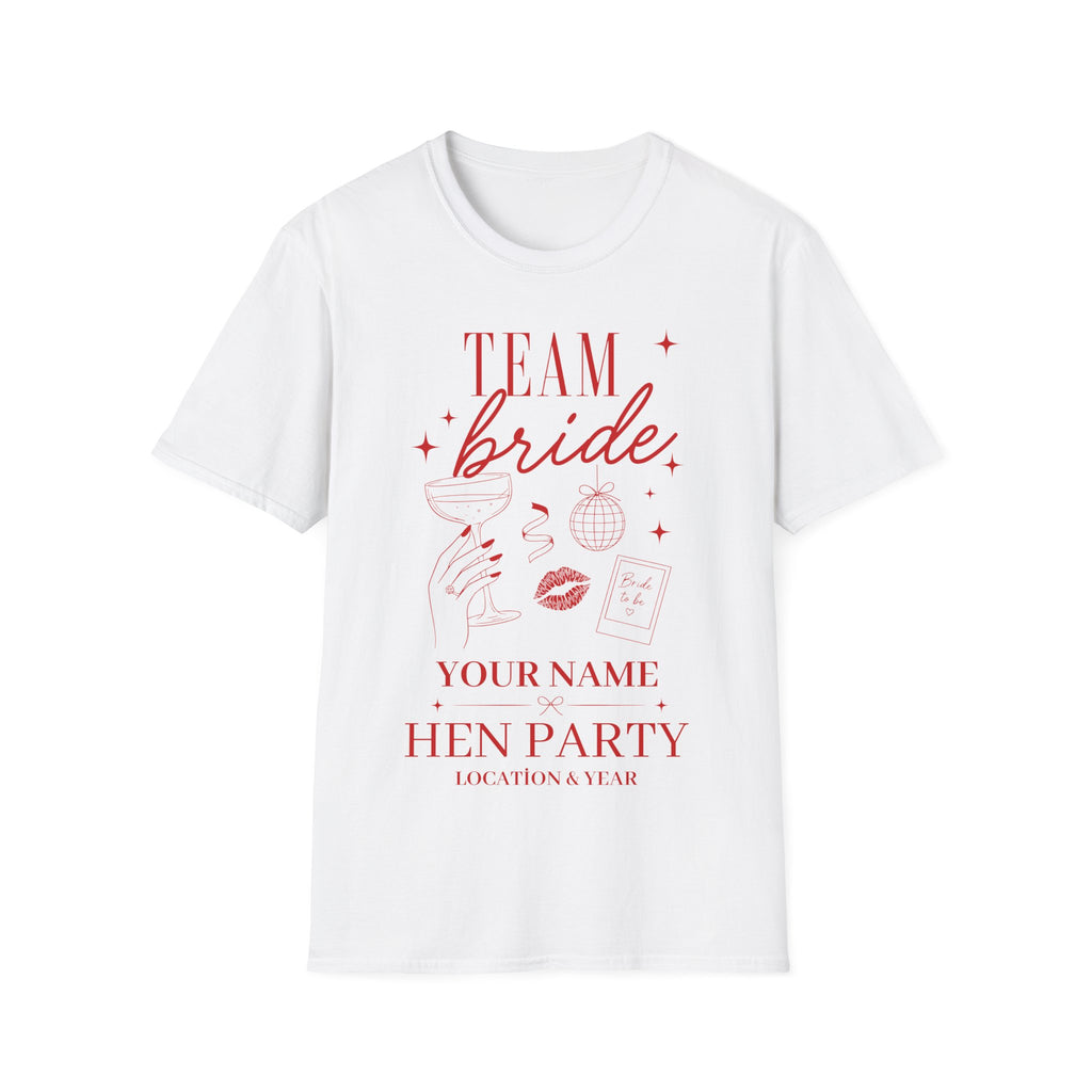 Team Bride T-Shirt — Bachelorette Party Tee (Customizable with Name)
