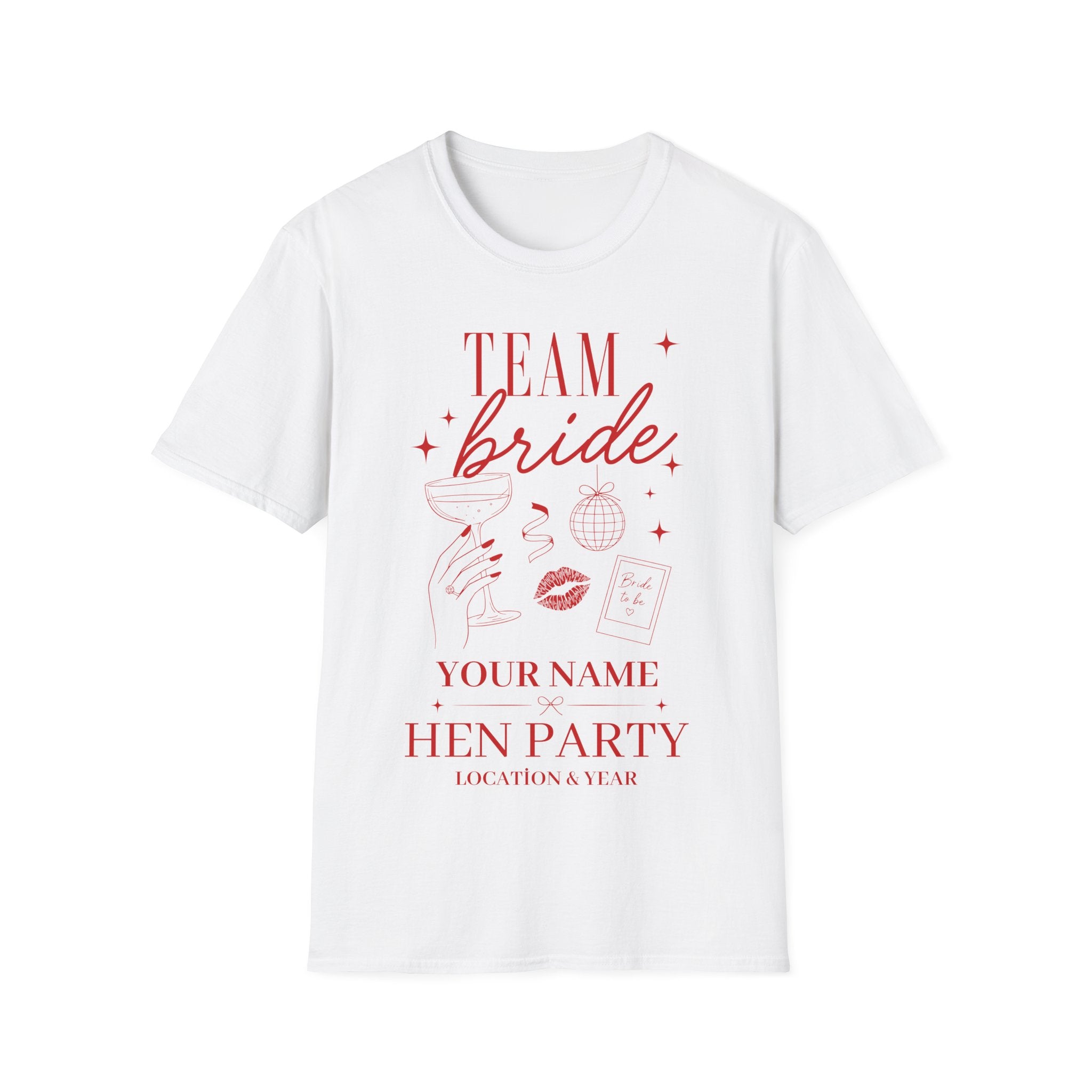 Team Bride T-Shirt — Bachelorette Party Tee (Customizable with Name)