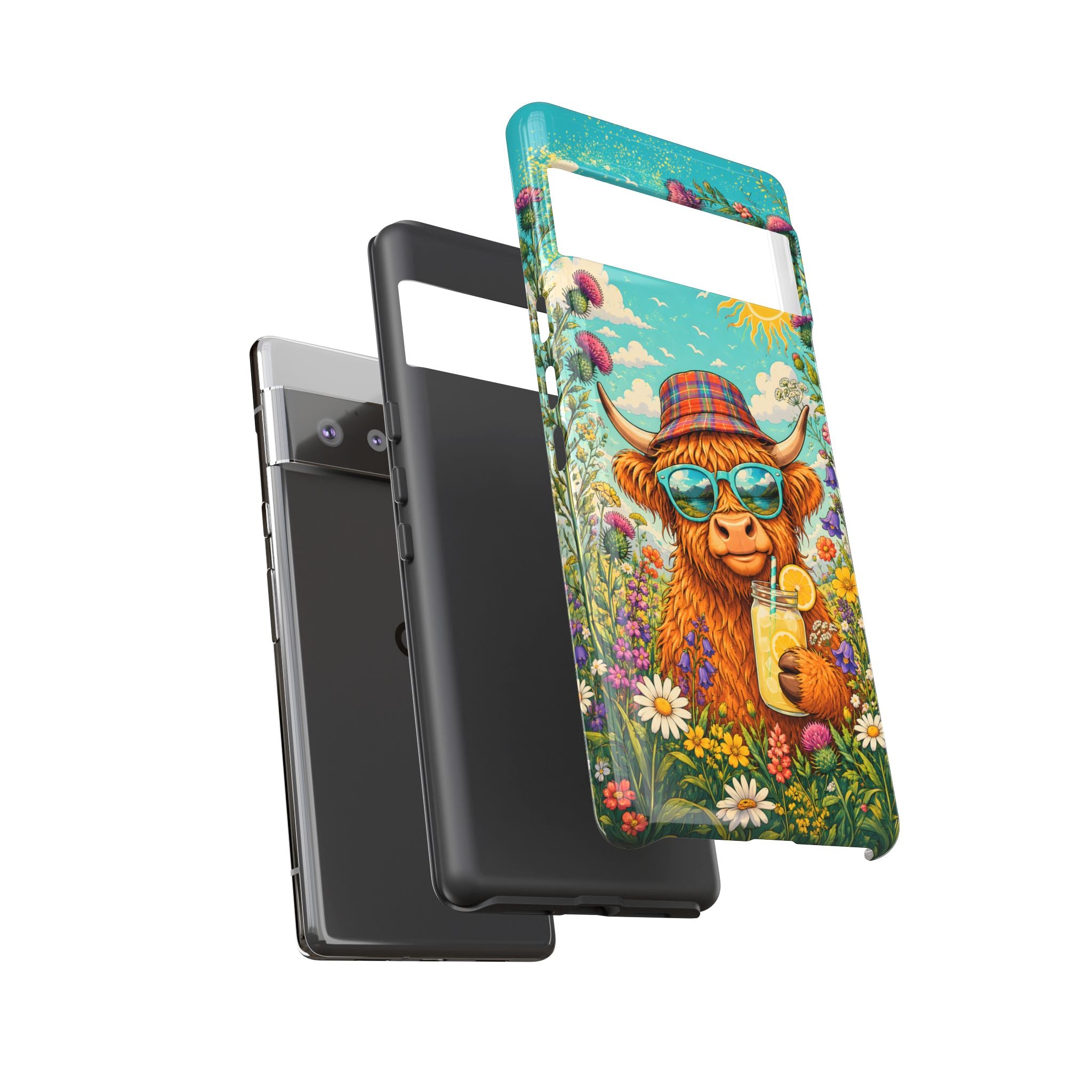 Sunny Highland Cow Phone Case – Scottish Summer Festival Edition