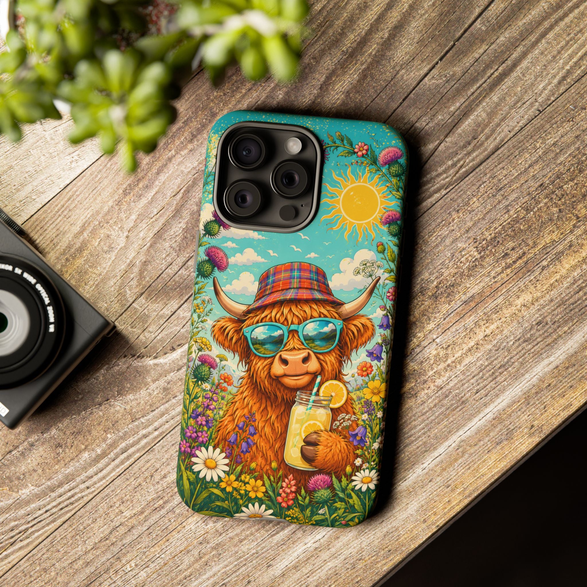 Sunny Highland Cow Phone Case – Scottish Summer Festival Edition