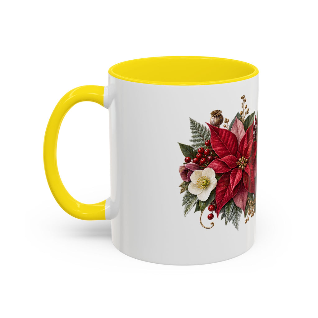 Blooming With Christmas Joy Floral Holiday Coffee Mug