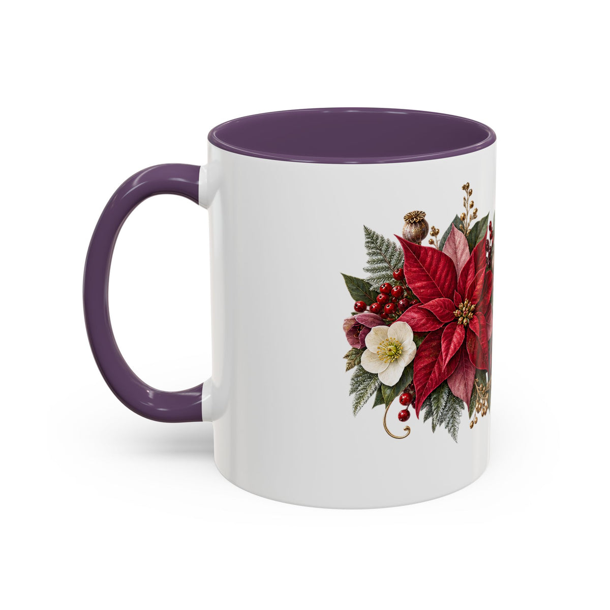 Blooming With Christmas Joy Floral Holiday Coffee Mug