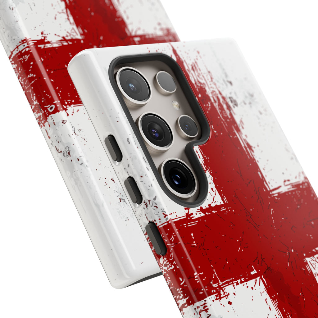Phone Case - Distressed England St. George's Cross Patriotic Tough Case