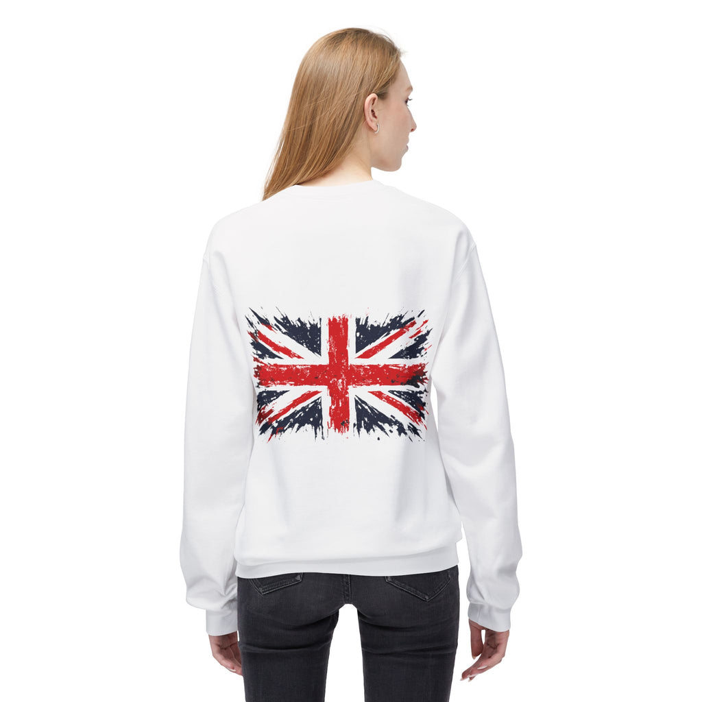 British Flag Crewneck Sweatshirt – Distressed Union Jack Pullover