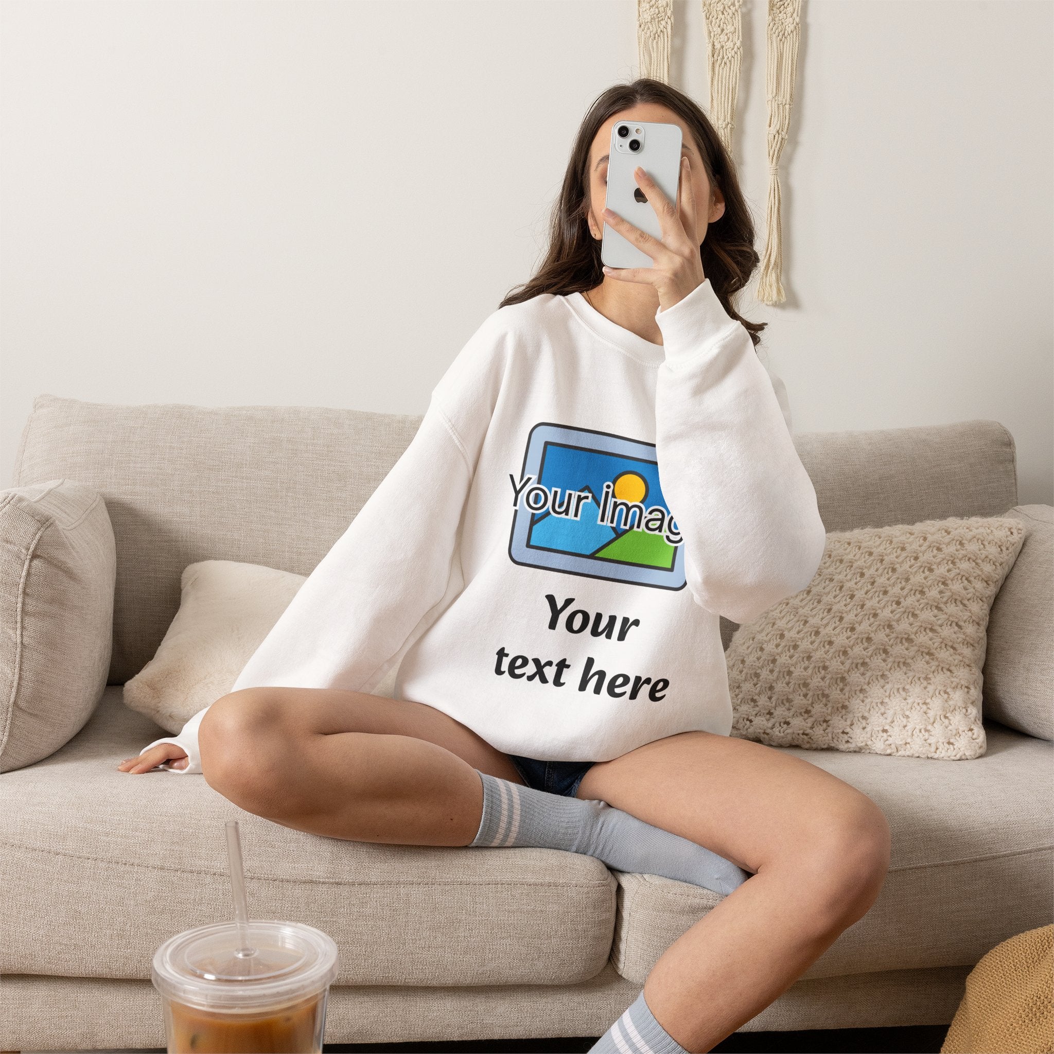 Personalized Image & Text Sweatshirt