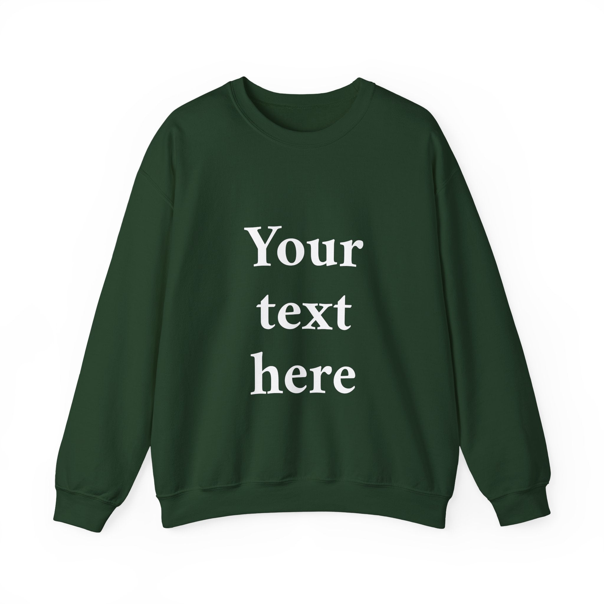 Custom Text Crewneck Sweatshirt — Personalized Minimalist Sweatshirt