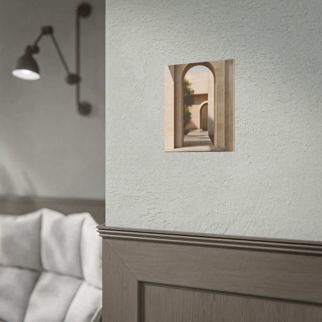 Minimalist Architectural Poster — Neutral Archway Wall Art (Rolled Poster)