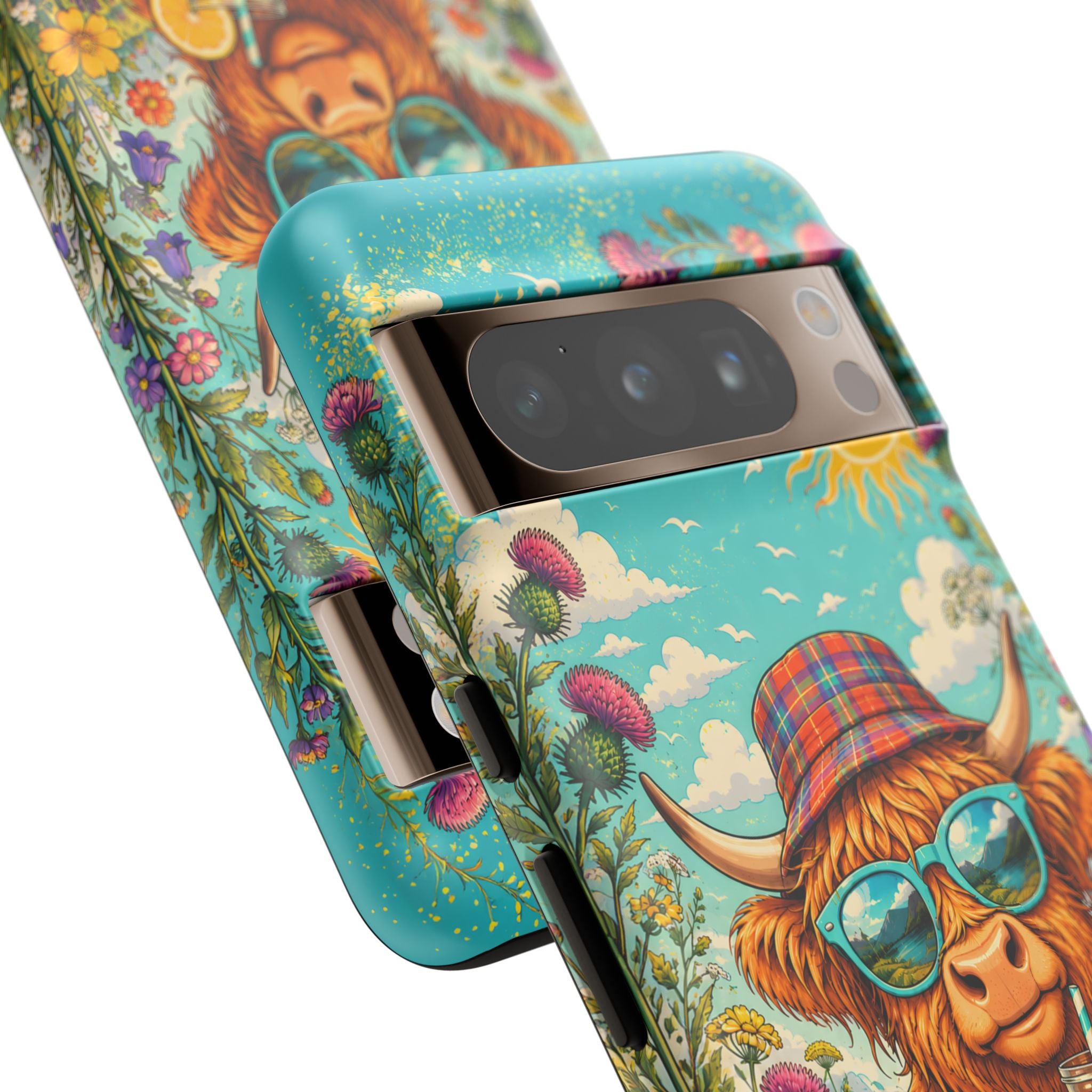 Sunny Highland Cow Phone Case – Scottish Summer Festival Edition