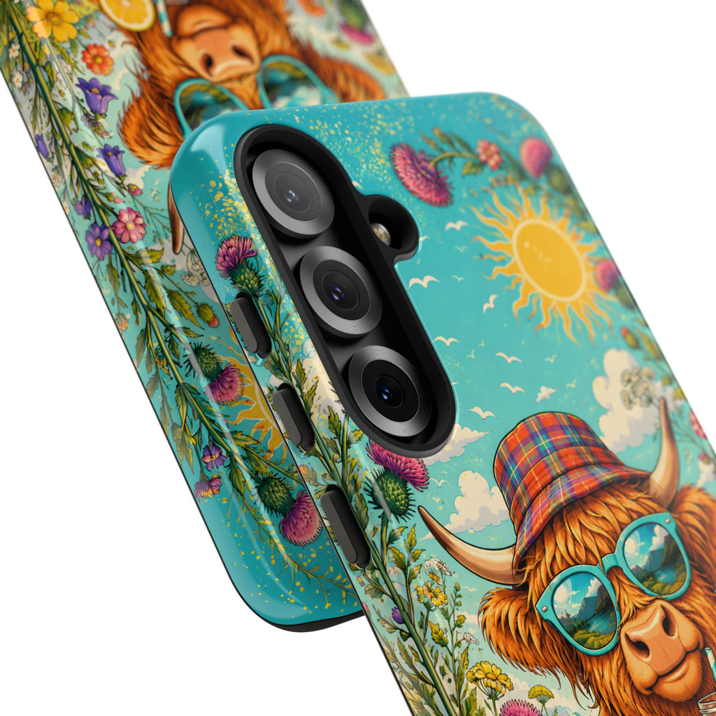 Sunny Highland Cow Phone Case – Scottish Summer Festival Edition
