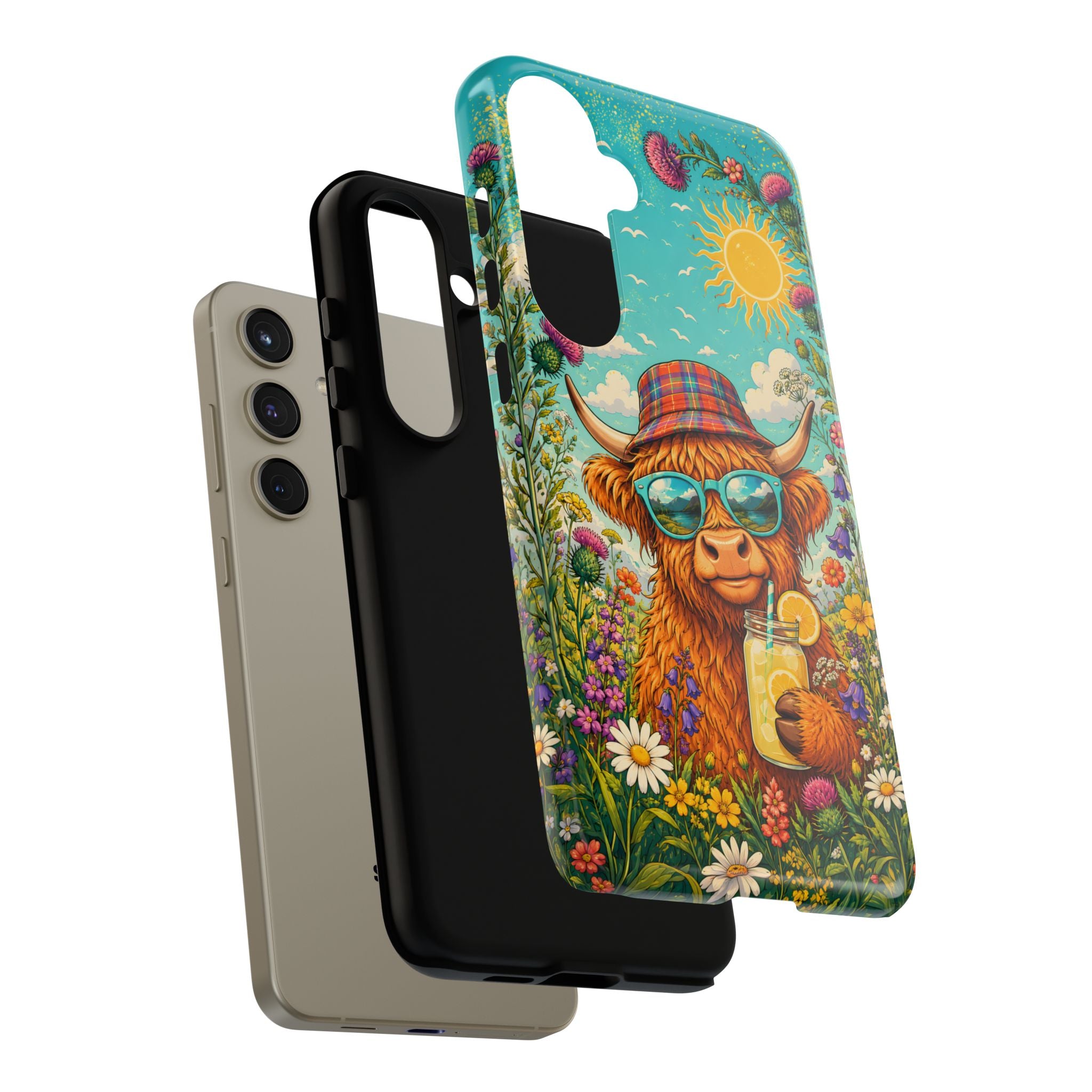 Sunny Highland Cow Phone Case – Scottish Summer Festival Edition