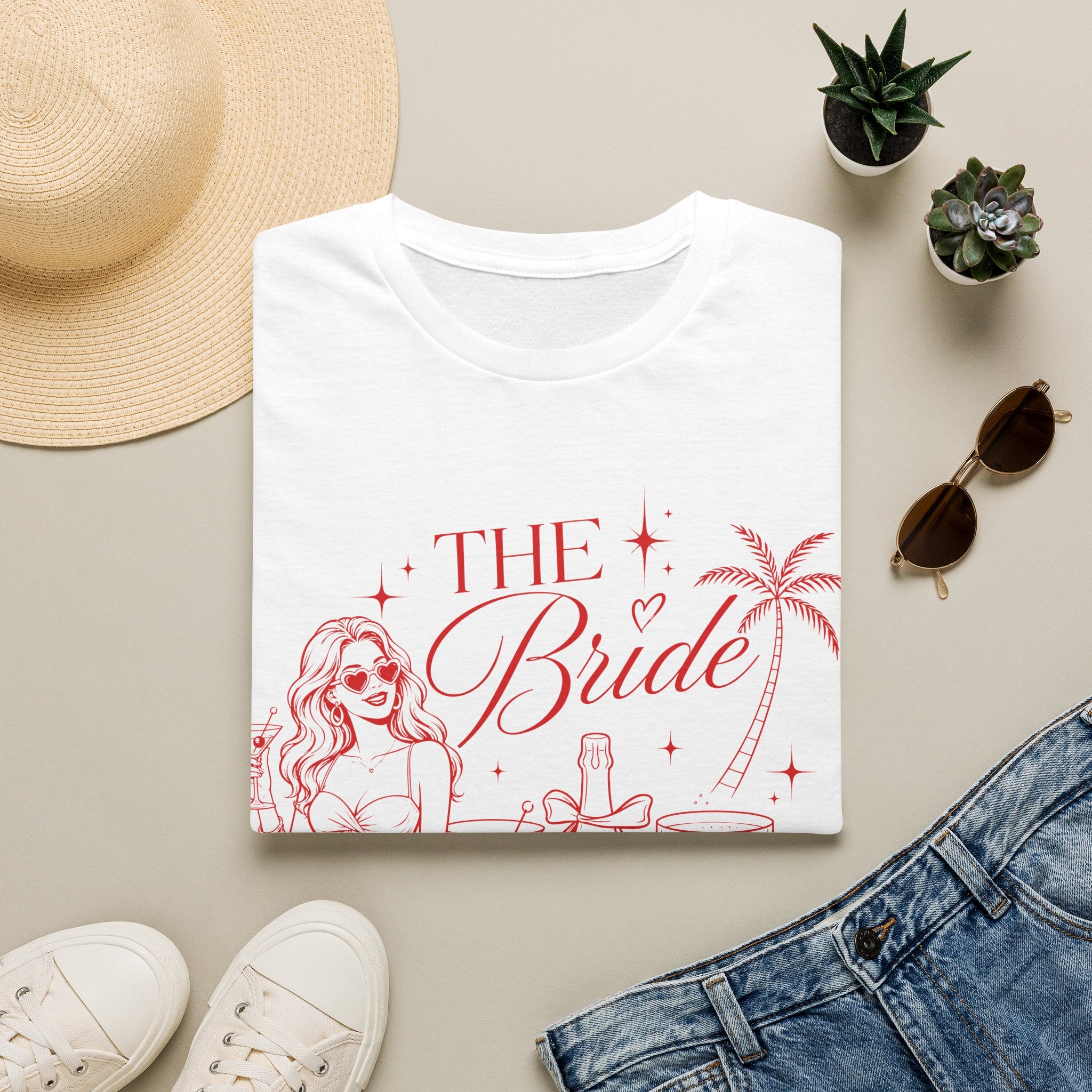 Bride Hen Party T-Shirt — 'The Bride' Bachelorette Tee (Custom Name Option)