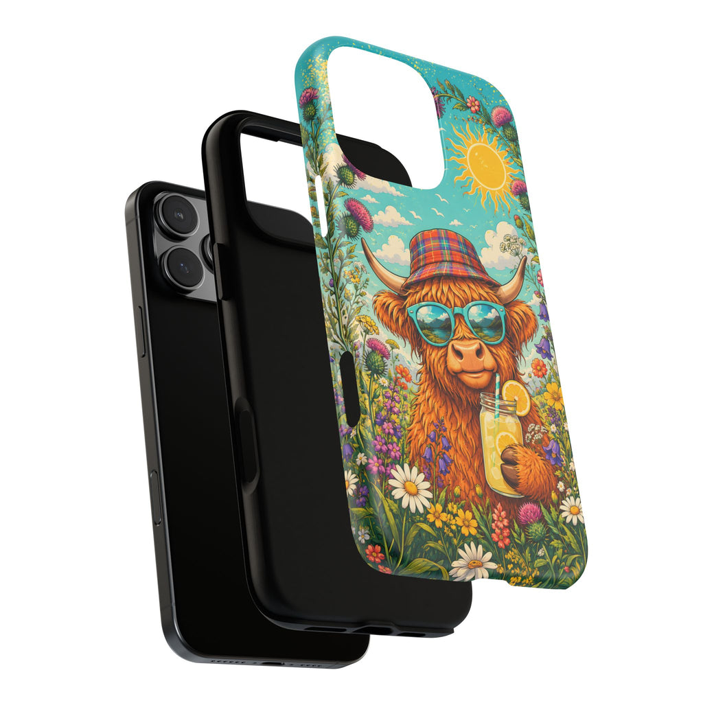 Sunny Highland Cow Phone Case – Scottish Summer Festival Edition