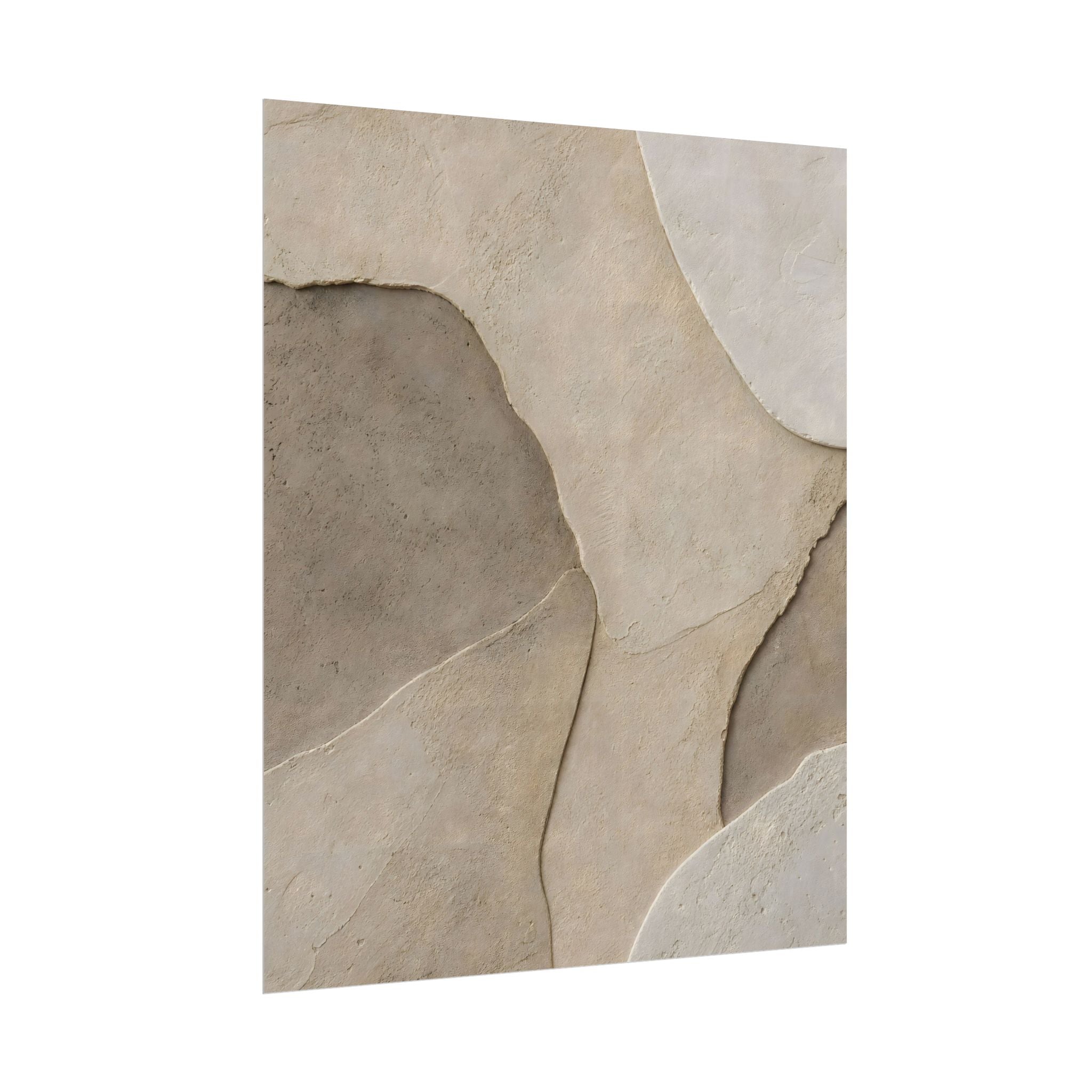 Abstract Neutral Texture Rolled Poster — Earth Tone Minimal Wall Art