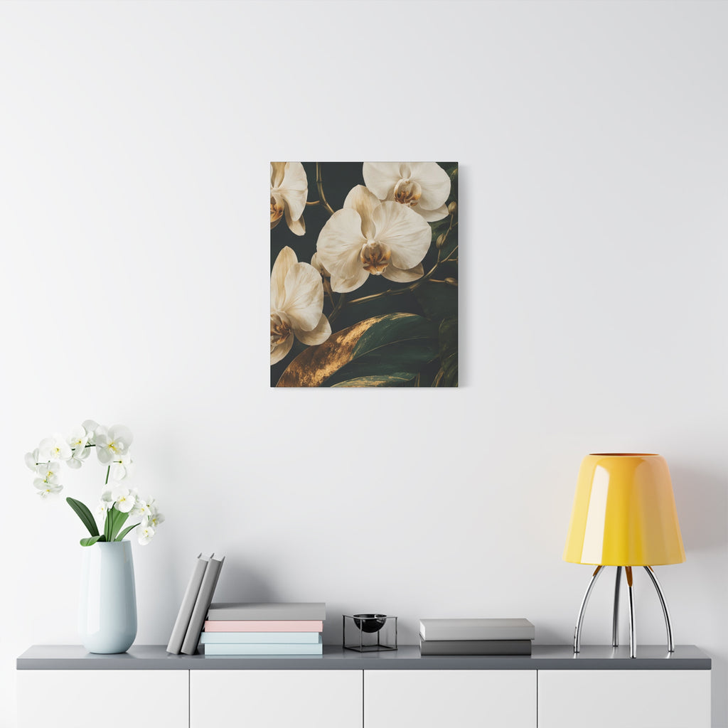 Orchid Botanical Matte Canvas Print — Stretched 1.25"