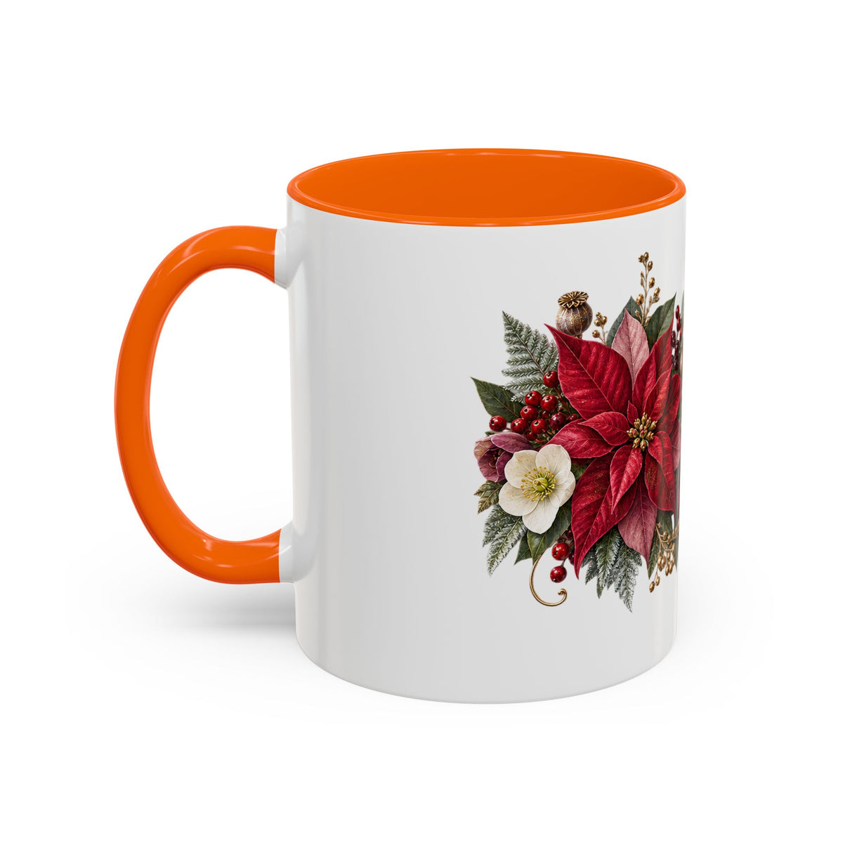 Blooming With Christmas Joy Floral Holiday Coffee Mug
