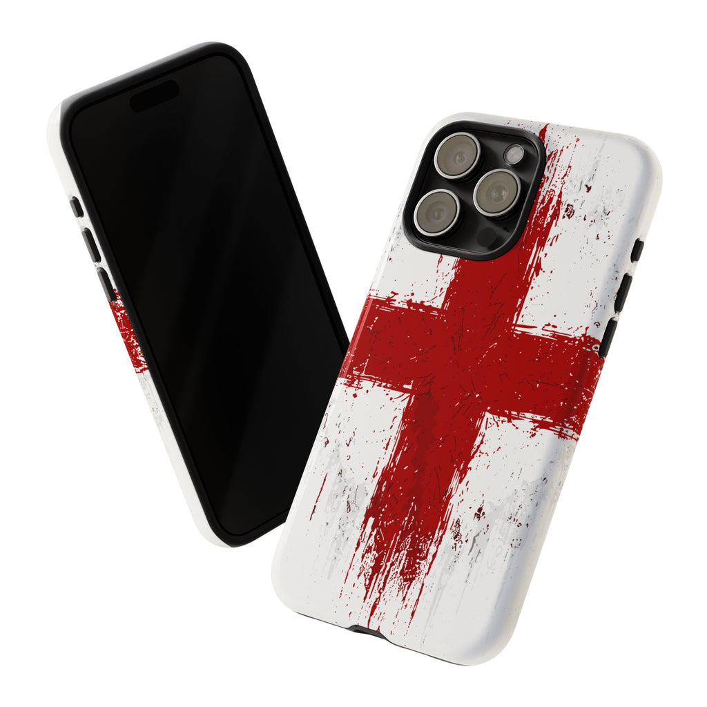 Phone Case - Distressed England St. George's Cross Patriotic Tough Case