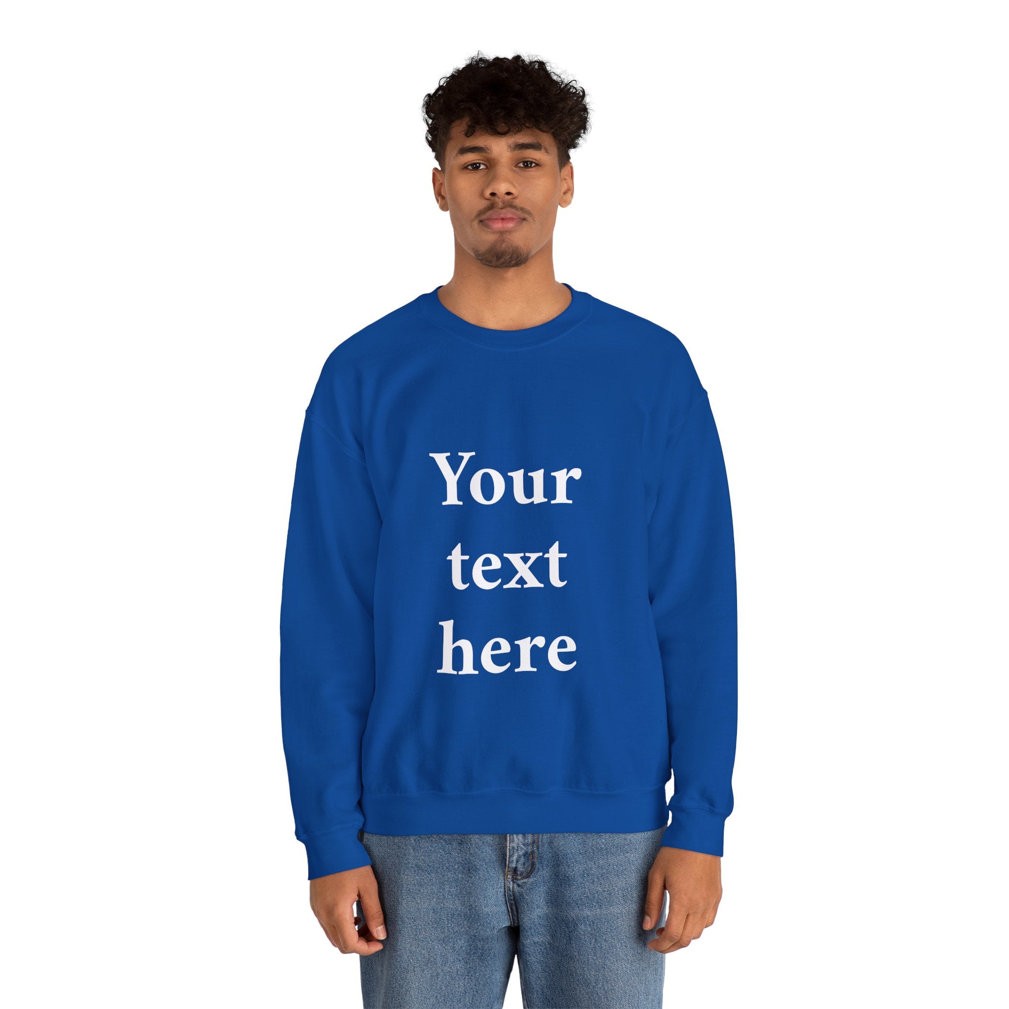 Custom Text Crewneck Sweatshirt — Personalized Minimalist Sweatshirt