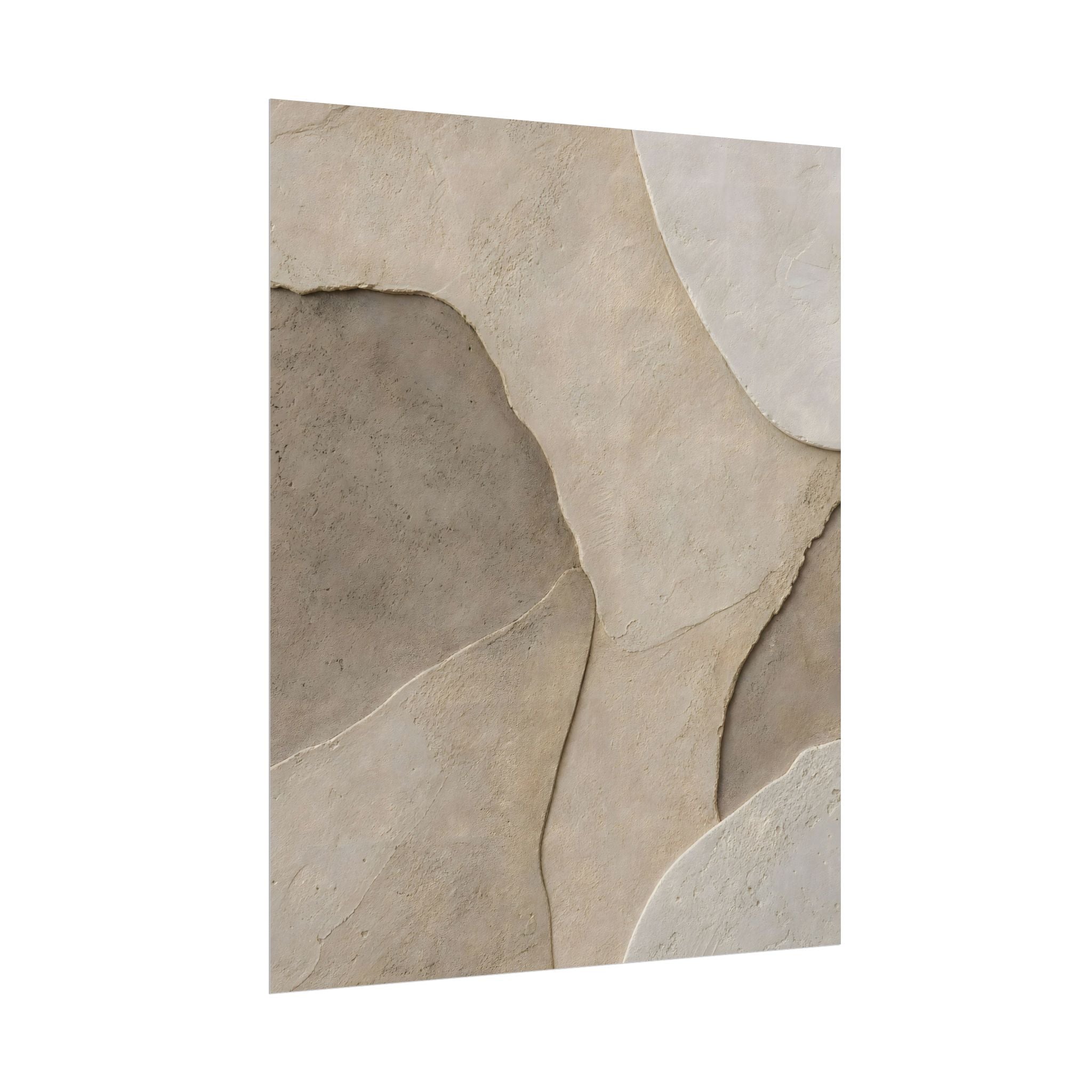 Abstract Neutral Texture Rolled Poster — Earth Tone Minimal Wall Art