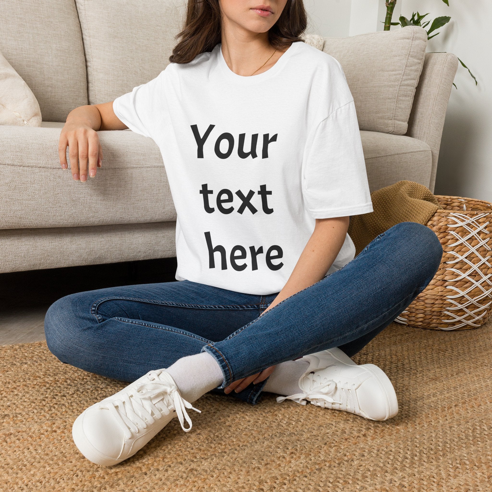 Unisex Custom Text T-Shirt — Personalized “Your Text Here” Tee