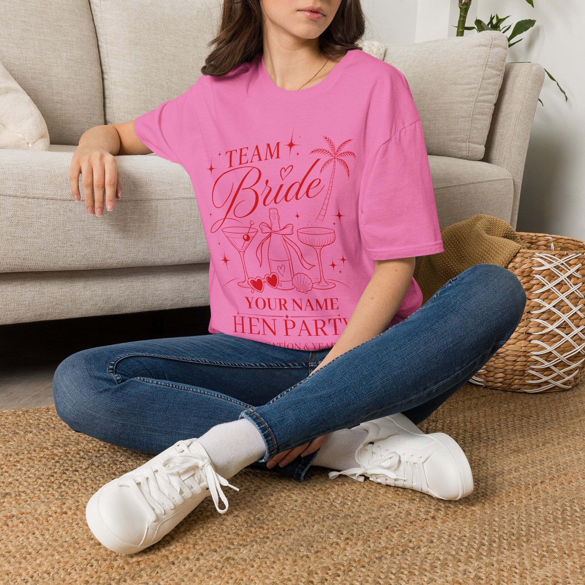 Team Bride T-Shirt — Personalized Hen Party Top