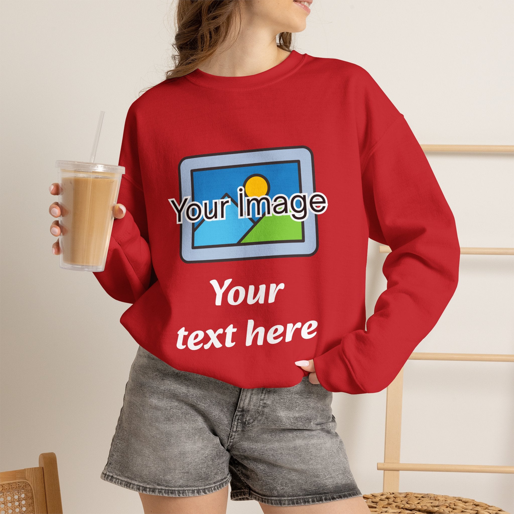 Personalized Image & Text Sweatshirt