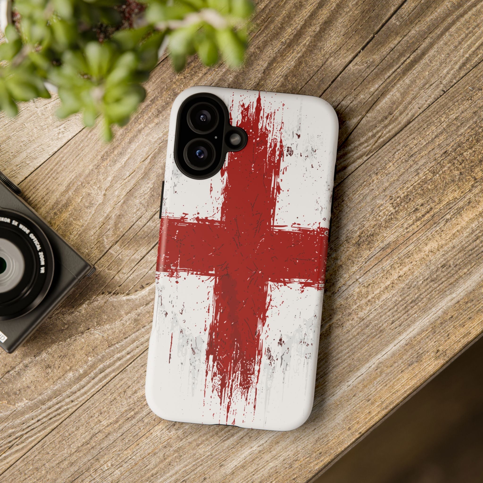 Phone Case - Distressed England St. George's Cross Patriotic Tough Case