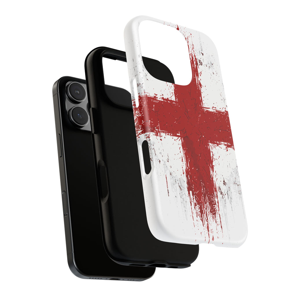 Phone Case - Distressed England St. George's Cross Patriotic Tough Case