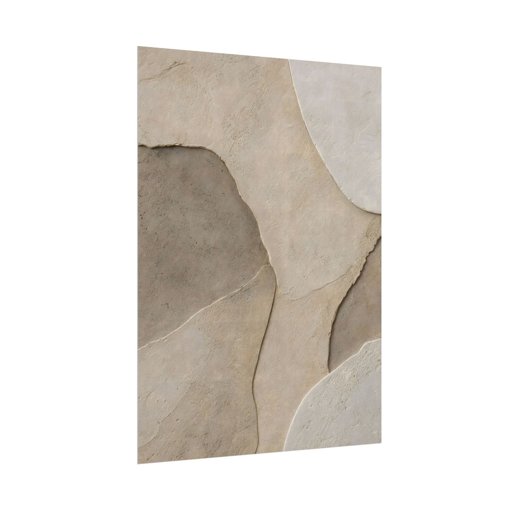 Abstract Neutral Texture Rolled Poster — Earth Tone Minimal Wall Art