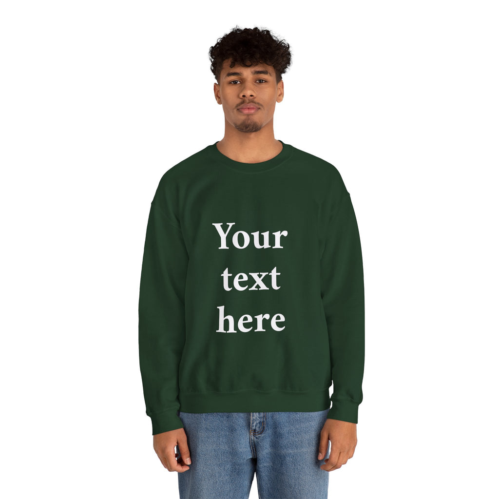 Custom Text Crewneck Sweatshirt — Personalized Minimalist Sweatshirt