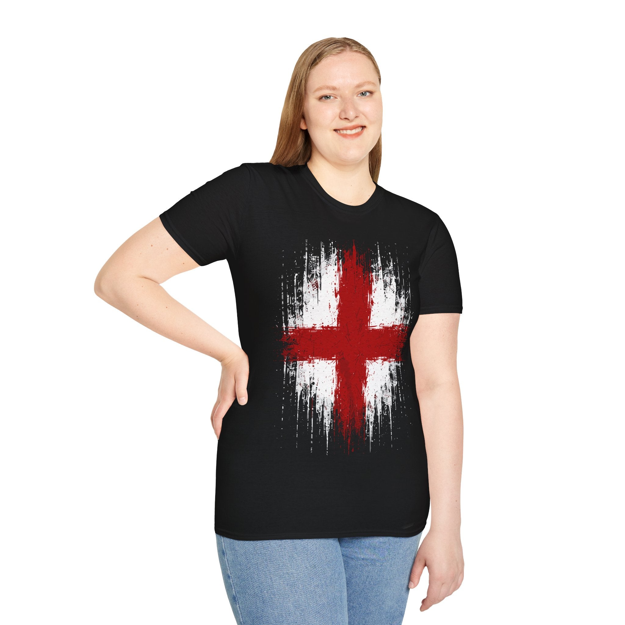 England St. George Flag T-Shirt black
