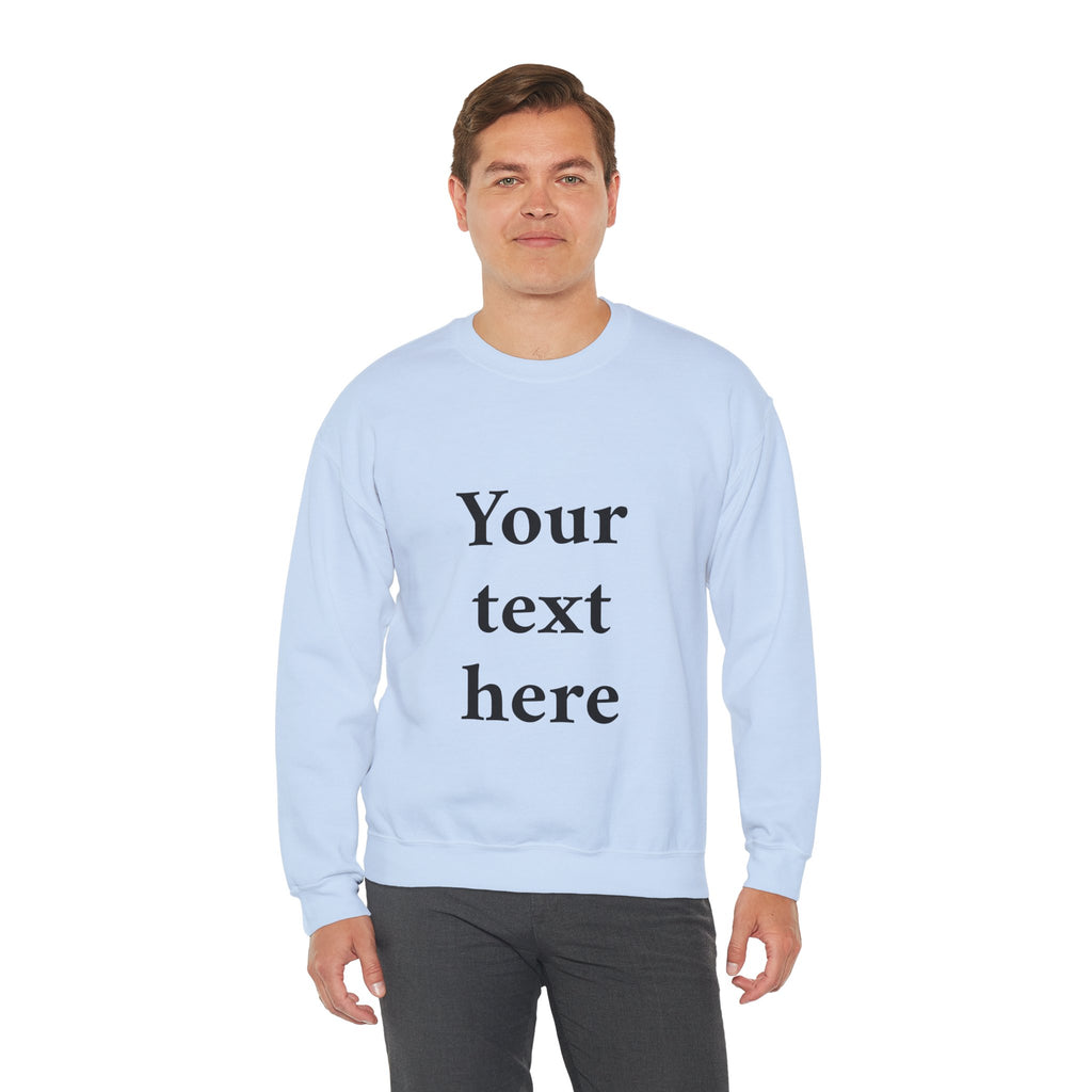 Custom Text Crewneck Sweatshirt — Personalized Minimalist Sweatshirt