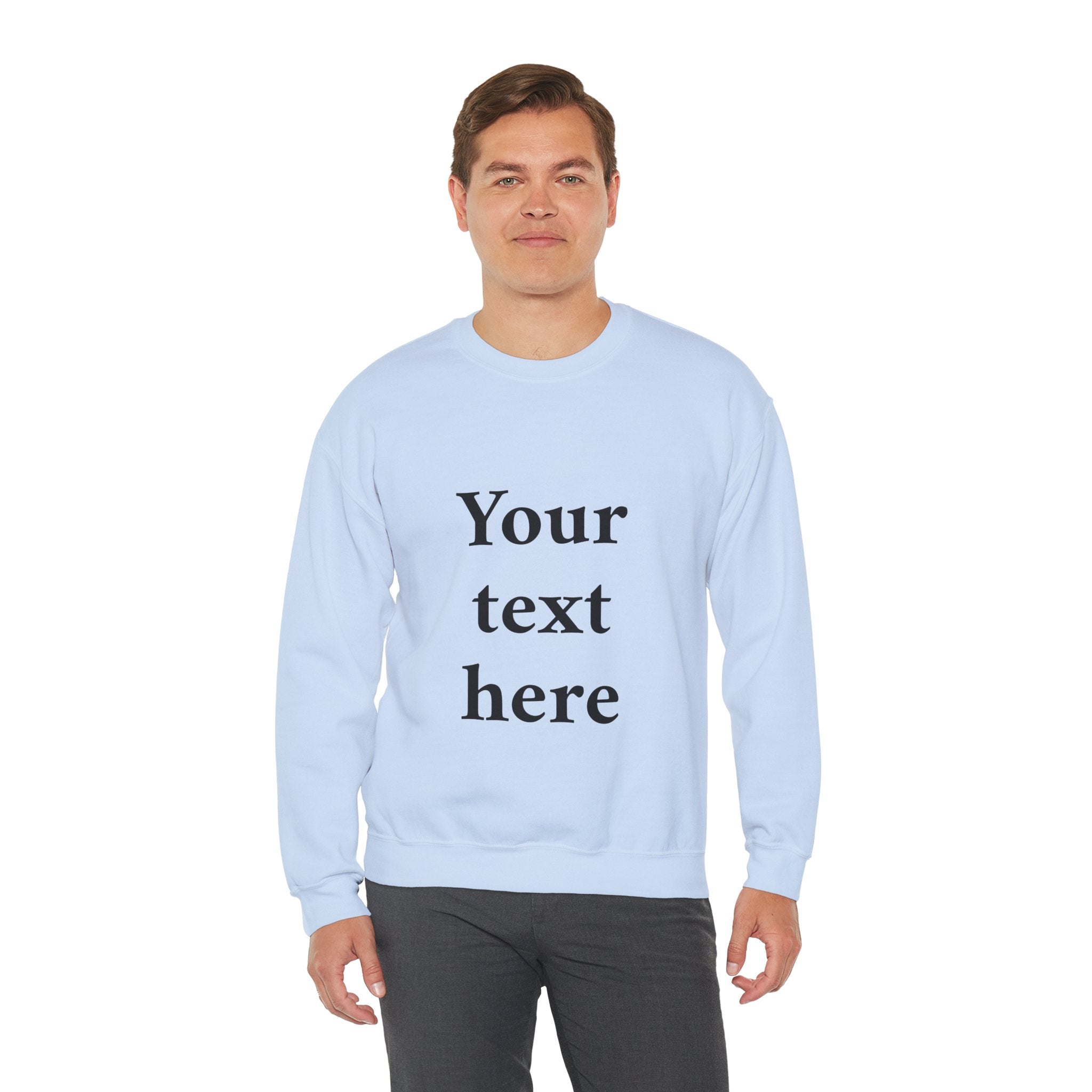 Custom Text Crewneck Sweatshirt — Personalized Minimalist Sweatshirt