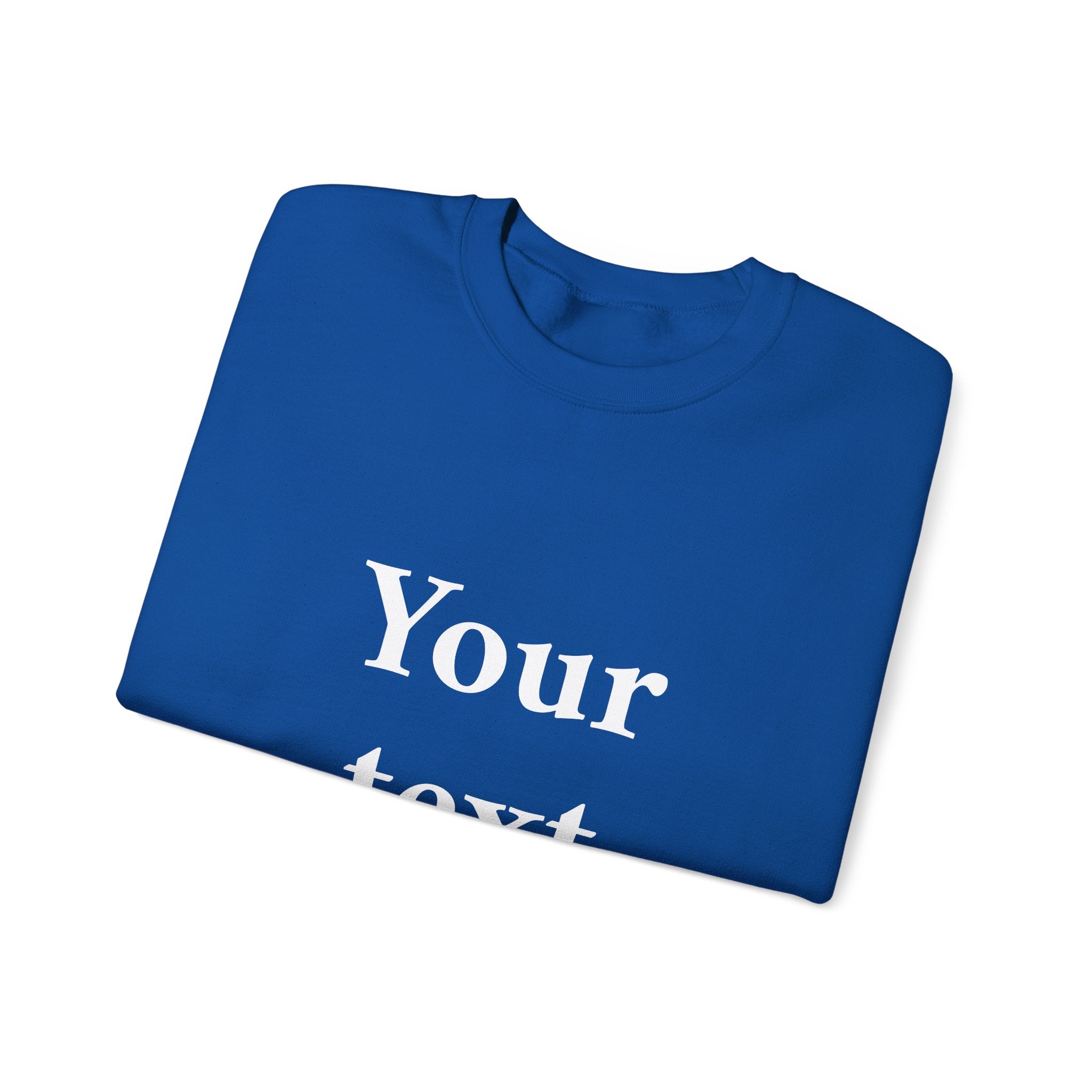 Custom Text Crewneck Sweatshirt — Personalized Minimalist Sweatshirt
