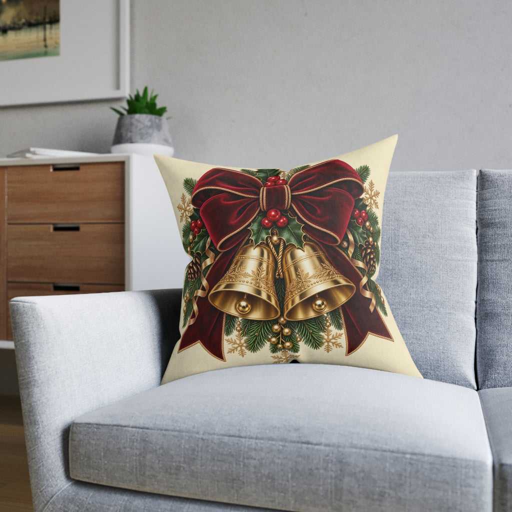 Christmas Jingle Bells Square Pillow